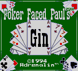 Poker Face Paul's Gin screenshot 3 for Sega Game Gear